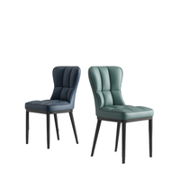 Ensemble de table et chaises de salle à manger moderne et durable en 4 pièces, design chinois, tabourets en métal rembourrés de velours noir pour la maison, la cuisine, les bars, les hôtels