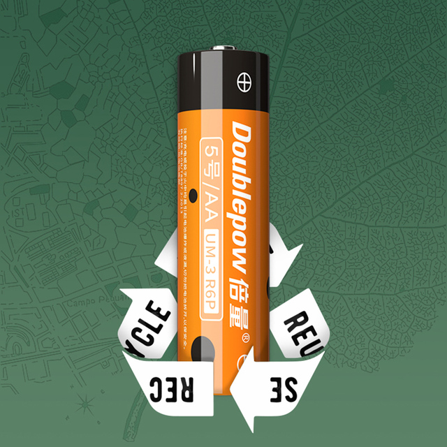 Doublepow Customized 20Pcs/box R6P Dry Disposable Battery 1.5V AA Carbon Batteries for Toys Smart Door Lock
