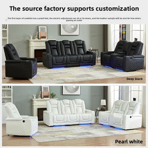 Divano multifunzionale in vera pelle Cinema per la vita di lusso accessibile per la <span class=keywords><strong>casa</strong></span> del palazzo o il pavimento piatto Video mobilia della stanza - Product Image 3
