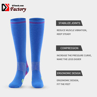 Chaussettes de compression personnalisées, bas de course, soutien à hauteur du genou pour la circulation sportive