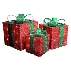 उपहार बॉक्स क्रिसमस की सजावट छोटे रात को प्रकाश निविड़ अंधकार एक्रिलिक सामग्री बैटरी प्रकाश शुद्ध हस्तनिर्मित शिल्प