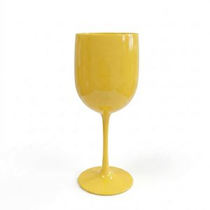 Verres à vin réutilisables en plastique PP de 450 ml, couleur personnalisée, incassables, sans BPA, style gobelet zen asiatique, impression de logo pour hôtel et bar - Product Image 1