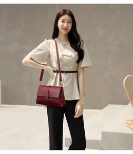 Bolso de Hombro Cruzado de Color Sólido para Mujer, Fabricado por Popular Sac a Main Femme, en Cuero Vegano PU - Product Image 2