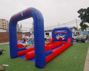 Jeu de carnaval <span class=keywords><strong>IRIS</strong></span> Bowling gonflable Double piste de bowling gonflable avec quilles pour enfants et adultes - Product Image 6