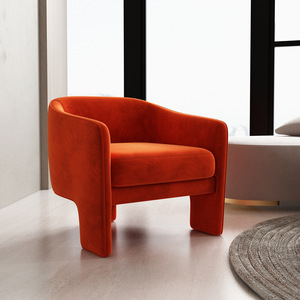 Sofá Pequeño de Terciopelo Estilo Wabi-Sabi <span class=keywords><strong>para</strong></span> Sala de Estar, Hotel o Apartamento Minimalista, Sillón de Descanso <span class=keywords><strong>para</strong></span> Salón de Belleza - Product Image 5