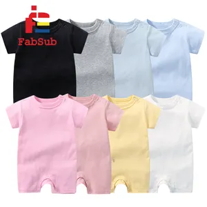 Baju bayi sublimasi onesie poliester lengan pendek sublimasi katun merasa baju monyet bayi kosong untuk Pencetakan sublimasi