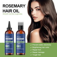 Minyak Rambut Rosemary Alami MOKERU untuk Pertumbuhan, Minyak Esensial Organik Cold Pressed untuk Rambut Rontok, Penipisan, dan Perawatan Kulit Kepala Kering