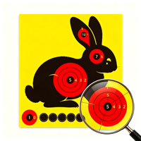 Cibles de tir réactives en papier épais pour lapins, 10 anneaux, type Bullseye, pour entraînement intérieur et extérieur, vente en gros, OEM