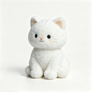 Customized Soft white <b>cat</b> decor <b>plush</b>,aesthetic <b>cat</b> stuffed animal, Cozy fluffy <b>cat</b> <b>plush</b> for kids, Cute chubby <b>cat</b> plushie - Product Image 5