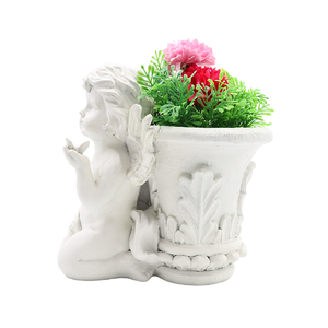 Vaso Decorativo a Forma di Angioletto in Resina da 8 Pollici, Statua di Angioletto per Giardino, Balcone, Vaso per Piante Succulente - Product Image 3