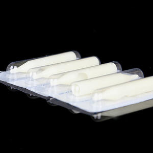 50 unids/caja desechable de alta calidad Blanco boquilla de plástico redondo plano tatuaje consejos <span class=keywords><strong>para</strong></span> <span class=keywords><strong>agujas</strong></span> de tatuaje - Product Image 4