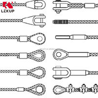 Cable de acero inoxidable 7x7 de 1/8 pulgadas con funda de bucle y dedal de acero, cable de aviación para sistema de barandillas de cubierta