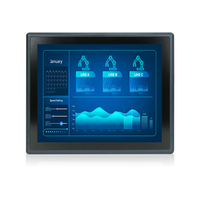 Monitor Layar Sentuh Kapasitif LCD IP65 untuk Pemasangan di Dinding dengan Antarmuka USB/DVI Rasio Aspek 4:3 Baru 10 Titik Sentuh untuk Penggunaan Industri
