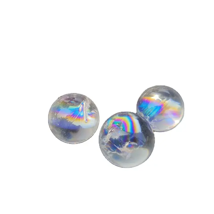 Bolas de cristal de cuarzo transparente, esferas de piedra para manualidades, arcoíris, roca natural, 20mm, a la venta