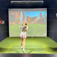 Cours gonflable portatif de cage de tente d'enceinte de simulateur de golf pour l'entraînement extérieur de golf d'intérieur d'adultes et d'enfants