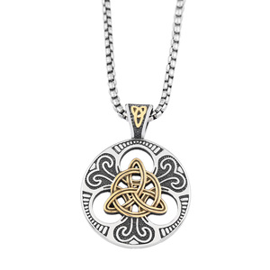 Yunnique-collar con colgante de acero inoxidable con nudo irlandés vikingo para hombre, diseño geométrico, joyería de regalo - Product Image 5