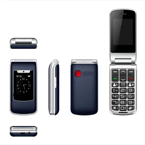 F69 2.4 pouces + 1.77 pouces flip téléphone aîné type c téléphone mobile de base 4g double sim téléphone de base 4g