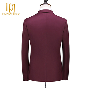 <span class=keywords><strong>Traje</strong></span> de dos piezas con doble botonadura grande rojo <span class=keywords><strong>vino</strong></span> para <span class=keywords><strong>hombre</strong></span>, pantalones de <span class=keywords><strong>Color</strong></span> sólido, <span class=keywords><strong>traje</strong></span> para <span class=keywords><strong>hombre</strong></span> - Product Image 2