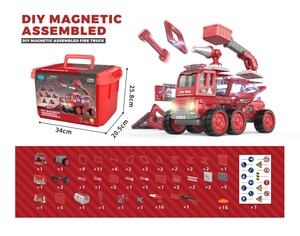 Jouets <span class=keywords><strong>de</strong></span> construction <span class=keywords><strong>de</strong></span> véhicules militaires à assembler magnétiquement, jouets magnétiques en plastique 3D pour enfants, cadeau - Product Image 6
