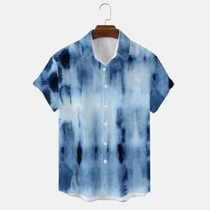Men's Casual Hawaiian Beach Shirt Summer Short Sleeve Digital Printed Sublimation Polo Custom Logo And Design Single Packaged