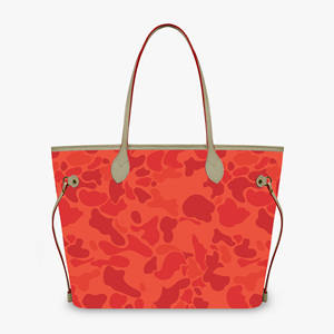 Borsa Shopping Personalizzata all'<span class=keywords><strong>Ingrosso</strong></span> in Pelle PU, Borsa Camouflage Oceanica, Borsa da Donna con Design Camouflage Nuvola Polinesiana Pohnpei, Borsa Tote con Cerniera - Product Image 5