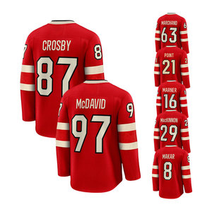 2025 đội Canada mới áo khúc côn cầu trên băng khâu Đỏ 97 Connor McDavid 87 Sidney crosb-y 29 <span class=keywords><strong>Nathan</strong></span> Mackinnon 8 cale Makar - Product Image 4