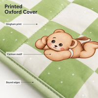 Coussin pour animaux de compagnie en tissu Oxford imperméable, pliable, léger, portable, à motif à carreaux, toutes saisons