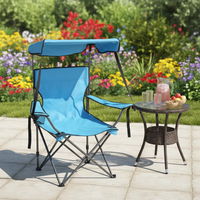 Chaise pliante de camping et de pique-nique portable en fer, style plafond, pour la protection solaire, la plage, le jardin, la randonnée, la pêche et les activités de plein air