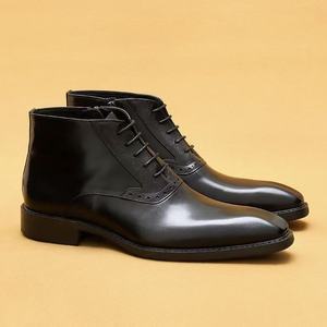 Bottes pour hommes de haute qualité, best-seller, en cuir véritable, à lacets, respirantes, formelles, de style business, à la cheville - Product Image 3