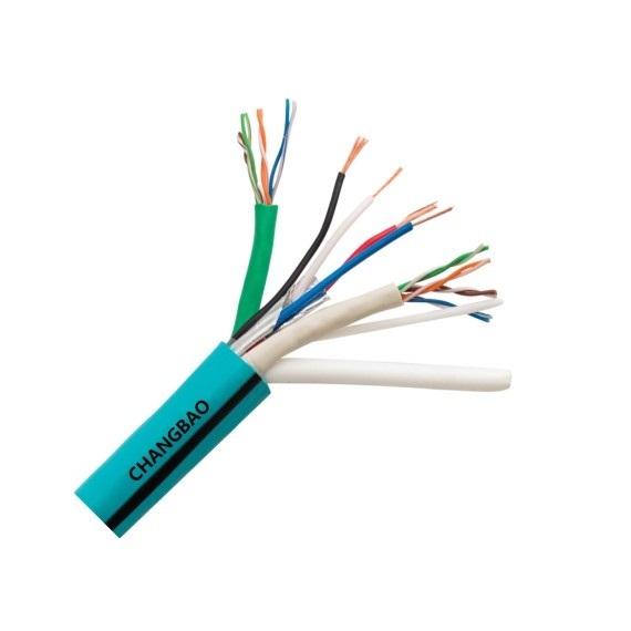 Changbao 22AWG 2C BC STR SH + 18AWG 2C BC STR UNSH + Cat5e UTP 24AWG Объединенный контрольный кабель кресттрона