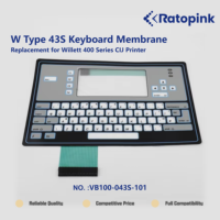 Membrane de clavier de type W Ratopink VB100-043S-101 43S, remplacement pour imprimante CIJ Willett série 400