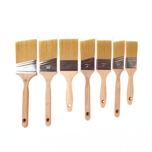 <b>Set</b> of 1\" 1.5\" 2\" 2.5\" Painting Brushes Wooden Handle Synthetic Hair DIY Grade Customizable OEM for Decoration Wall Painting - Product Image 1