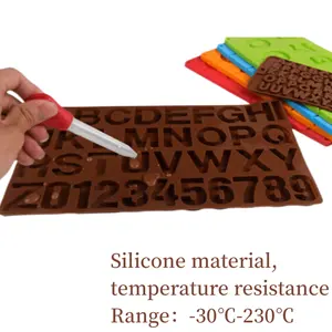 3D Silicone Cake/Chocolate/ice Mold Non Stick Food Grade Silicone Multi Shape Letter And Number