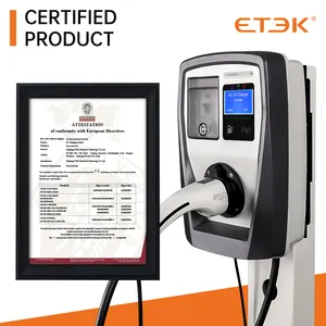 Cargador Eléctrico para Vehículos Elettricos ETEK Serie EKEC1, Trifásico, 22KW, Nuevo, <span class=keywords><strong>Cable</strong></span> de 5 Metros, Estación de Carga para Autos Eléctricos - Product Image 1