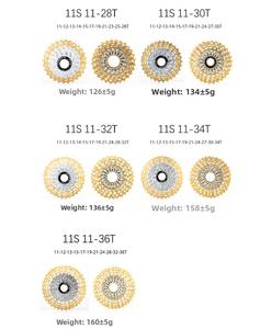 <span class=keywords><strong>Cassette</strong></span> de vélo de route ultra-légère SUNSHINE <span class=keywords><strong>11</strong></span> vitesses <span class=keywords><strong>11</strong></span>-28 <span class=keywords><strong>30</strong></span> 32 34 36T colorée certifiée HG - Product Image 4