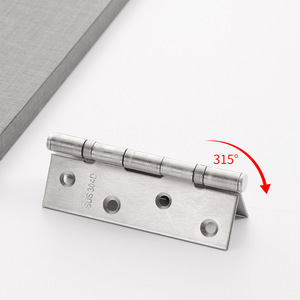 Stainless Steel Door Hinge 6 Hole 180 Degree Soft Closing With Bearing For Wooden Doors Windows Bathroom Cabinets - Product Image 3