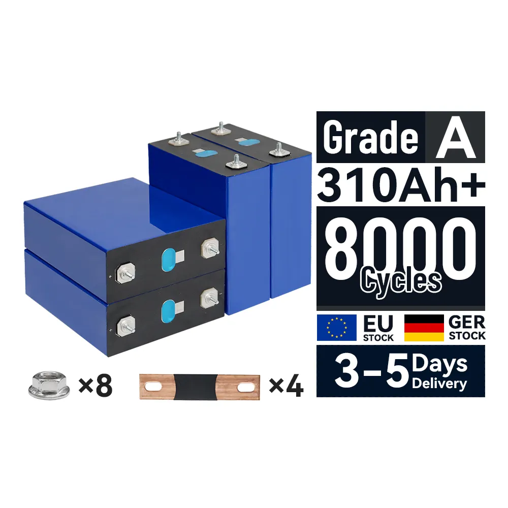 Eu Gre Stock Exliporc Ev Lf 280K 3.2V 304ah Lifepo4 280ah Celbatterijgraad Een 6000 Cycli Akku Lithium 280 Ah Lifepo4 Prismatisch