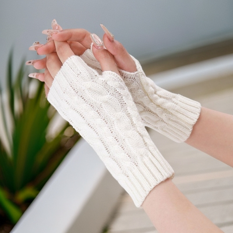 Guantes blancos sin dedos - Modelo Heap