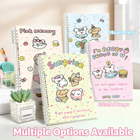 Xindars - Cuaderno de Espiral A5 con Hojas Sueltas, Agenda Impresa, Diario para Niñas, Estudiantes Escolares, Mini Colores Pastel, Venta al por Mayor