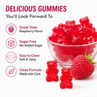 Gummies sans sucre OEM Myo D-Chiro Inositol pour l'équilibre hormonal, la santé ovarienne et un cycle sain - Complément alimentaire - 60 gummies