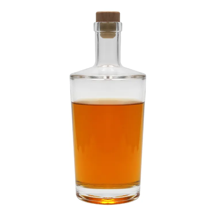 Hot Sale Custom 200ml 375ml 500ml 700ml 750ml 1000ml Glasflasche Vodka Spirit Weinflasche für Liquor Corked