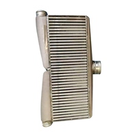 Intercooler Universal FMIC Turbo kembar 2-in-1-Out terpoles 27 "x12.5 * 3" aliran vertikal untuk FORD USA 2004-2016 4.6 V8
