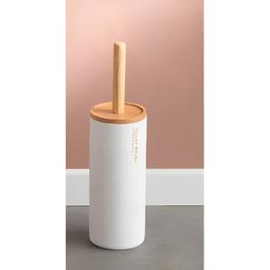 LEA LINE - Porte-brosse de toilette blanc et bambou - Product Image 1