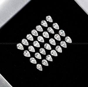 Par de Pendientes y Colgante con Diamante Cultivado en Laboratorio en Forma de Pera, Certificado IGI, Corte Antiguo Único, 6.0x4.0mm - Product Image 4