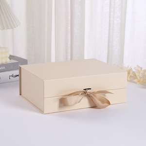 Luxury Foldable Magnetic <b>Boxes</b> Custom Logo Cardboard Box Cosmetics Gift Packaging Paper <b>Boxes</b> with Ribbon Bowknot - Product Image 5