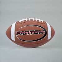 Bola Sepak Bola Amerika PVC Outdoor Ukuran Resmi Desain Jahitan Tahan Lama Warna Blok