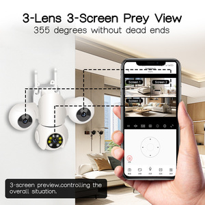 V380Pro Indoor Triple Lens 6MP <b>WiFi</b> PTZ Camera 1080P Night Vision Voice Intercom Memory Card Storage - Product Image 5