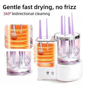 Nettoyeur de pinceaux de maquillage électrique, machine à laver les pinceaux à ultrasons, nettoyeur d'outils de beauté portable pour la maison et le salon - Product Image 2