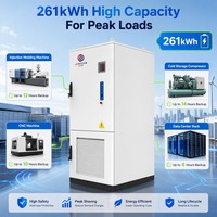 Batterie lithium haute tension à refroidissement liquide BESS 832V 166.4V 314Ah 261kWh 100kW 125kW avec armoire d'onduleur hybride et stockage CE
