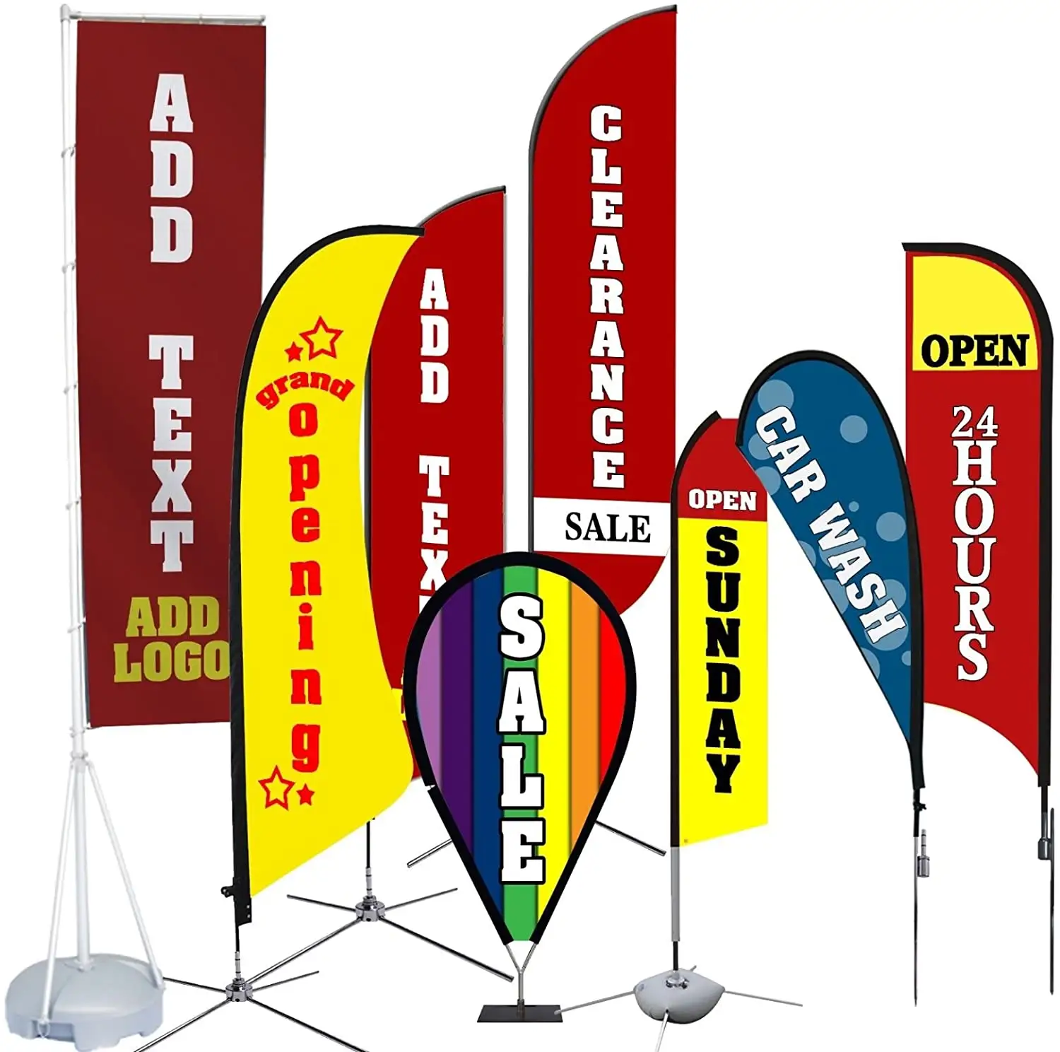 Außenwerbung Günstige Strand flagge Flying Banner Tear Drop Flagge und Feder flagge Banner druck